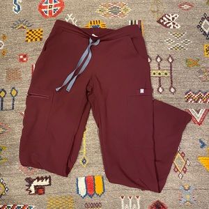 Maroon Figs Scrub Pants